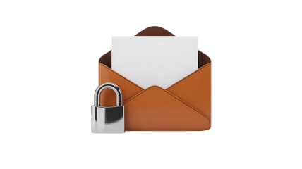 Envelope Mockup with Blank Card with lock