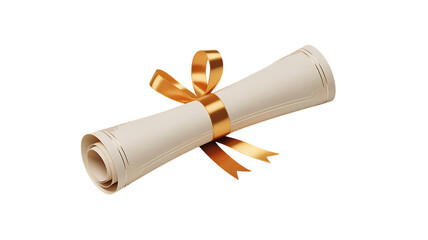 Graduation diploma tied with ribbon celebration