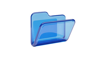 3D blue folder icon creative mockup