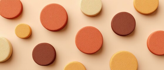 Abstract Culinary Inspiration with Colorful Shapes on Soft Background Featuring Warm Hues and Vivid Colors Ideal for Culinary and Artistic Use