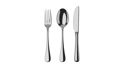 Fork spoon and knife utensils