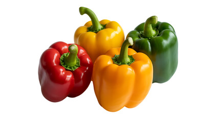Red, yellow and green peppers natural nutrition