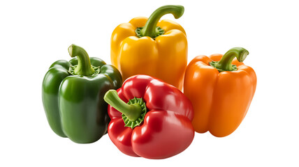 Red, yellow and green peppers healthy food