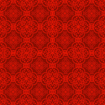 seamless red pattern with a traditional oriental or Chinese style. 