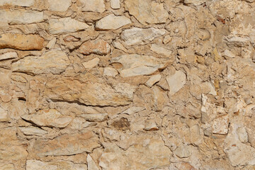 House facade house wall built with natural stone