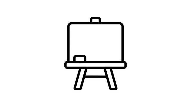 An amazing animated icon of school board in modern style, mathematics, calculations