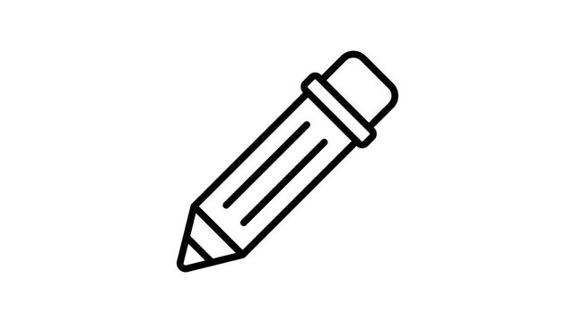 An amazing animated icon of lead pencil in trendy design style, ready to use vector