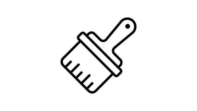 Handcrafted modern vector of paint brush, customizable animated icon