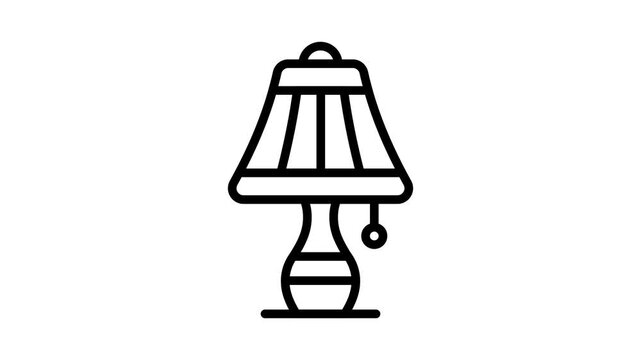 Well designed animated icon of table lamp, customizable vector