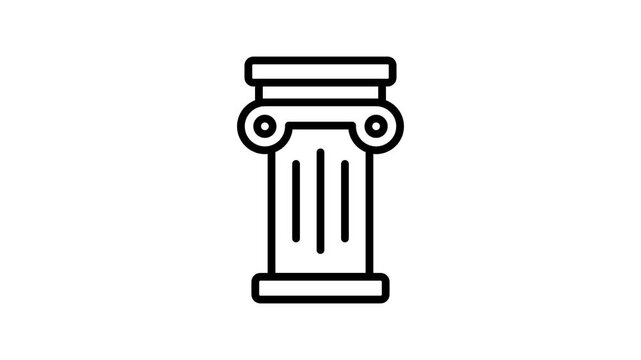 Download this premium animated icon of roman and greek antique column, ready to use vector