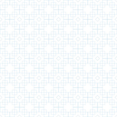 Seamless two-color geometric pattern in Moroccan oriental style lattice