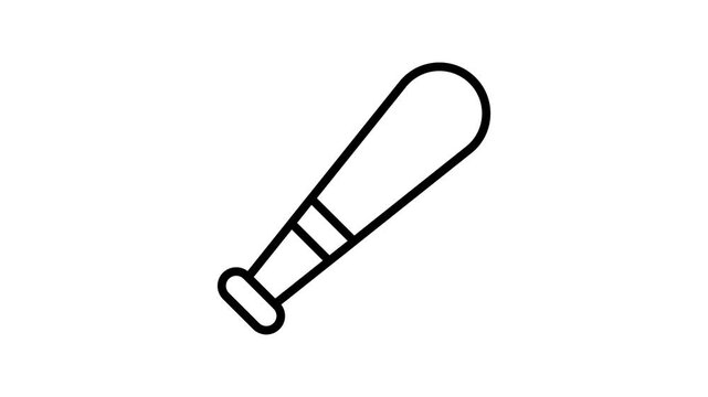 Ball with bat, baseball animated icon design in trendy style