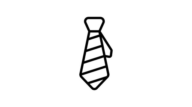 A beautiful animated icon of necktie in modern style, ready to use vector