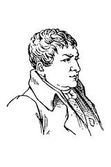 Jean-Baptiste Delambre (1749-1822), the French astronomer and mathematician who pioneered the measurement of the meridian arc, old vintage illustration, 1897