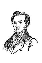 Casimir Delavigne (1790-1863), the French poet and playwright known for his patriotic verses and romantic dramas, old vintage illustration, 1897