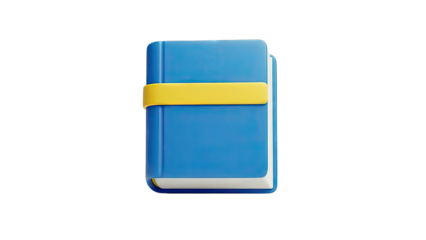 Blue Book with Yellow Elastic Band