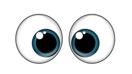 Cartoon Blue Eyeballs Looking Sideways Keywords: cartoon eyes, googly eyes, blue eyes, eyeballs