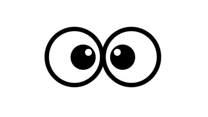 Cartoon Eyes With Wide Pupils And White Highlights Keywords: eyes, cartoon eyes, comic eyes