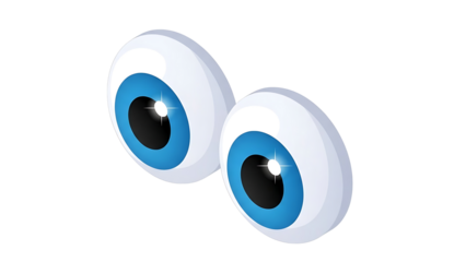 Googly Eyes With Blue Iris And Black Pupil Keywords: googly eyes, cartoon eyes, illustration