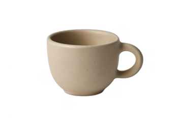 Ceramic coffee tea mug with beige matte finish