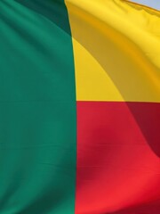 Obraz premium Benin Flag Waving in Open Air