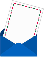 Blank paper sheet with matching envelope