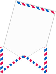 Blank paper sheet with matching envelope