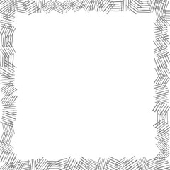 Obraz premium グレーのスクラッチ柄イラストのスクエアフレーム