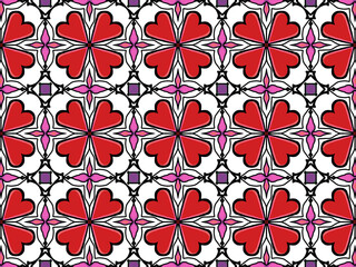 Abstract generative symmetrical pattern background.