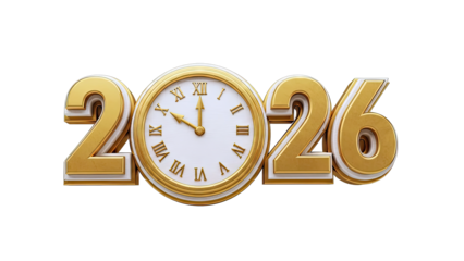 2026 New Year Clock