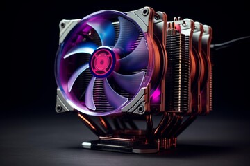 Gaming computer cpu cooler with an rgb fan and heatsink for optimal performance