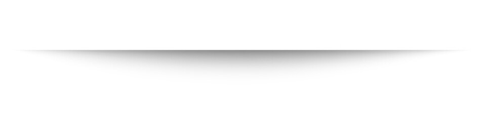 Page dividers with transparent shadows, isolated. Pages separation vector set. Transparent realistic paper shadow effects. Web banner. Element for frame shadow. Vector design for website, text, border