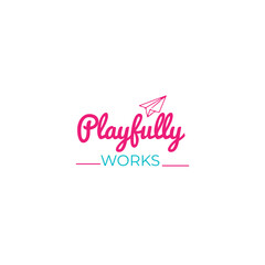 Minimalist typographic text logo 