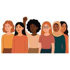 Women of Different Nationalities Standing Together &ndash; Women&rsquo;s Day Empowerment Banner