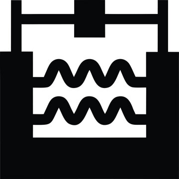 faraday wave pattern on liquid surface silhouette vector illustration on transparent background