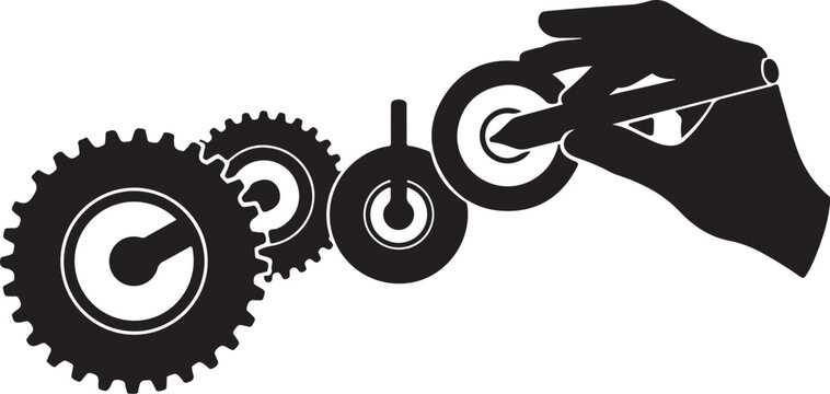 Hand adjusting gears and mechanisms in motion control