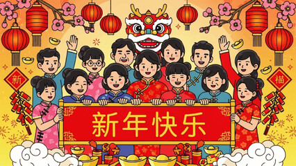 Celebrating a Joyful Chinese Day with Family and Friends during the Lunar New Year