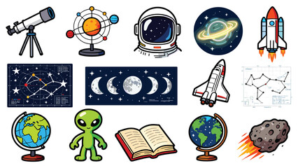 Exploring the Cosmos with Astronomy Tools and Space Elements
