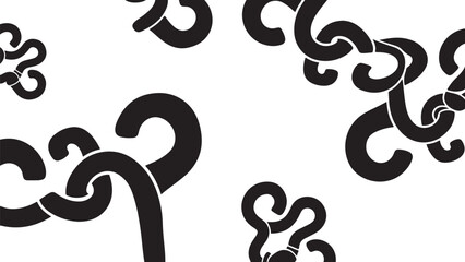 Obraz premium Black and white abstract chain link pattern design