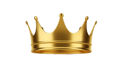Golden crown on black background