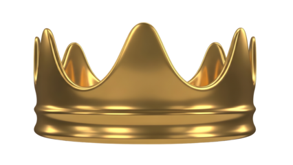 Golden crown on black background