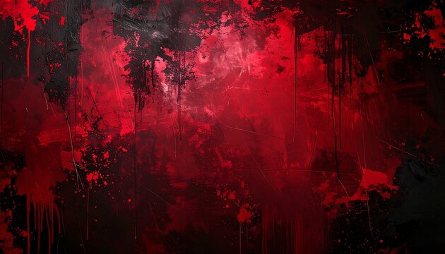 Black and red texture background. horror theme and frighten. abstract texture background scary and scratch red and black - Powered by Adobe
