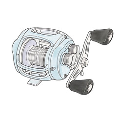 Illustration of a Fishing Reel⁠
