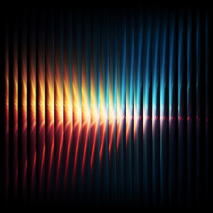 Abstract glowing vertical lines creating dynamic fiery glass pattern illustration