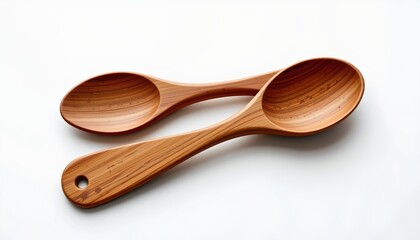 Three wooden spoons with different designs against a plain background. The spoons are arranged side by side, emphasizing their varying shapes and handle styles.