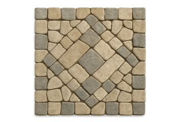 Decorative paving stone pattern creating a path design