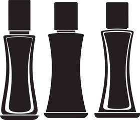 Perfume silhouette fragrance cosmetic bottles set