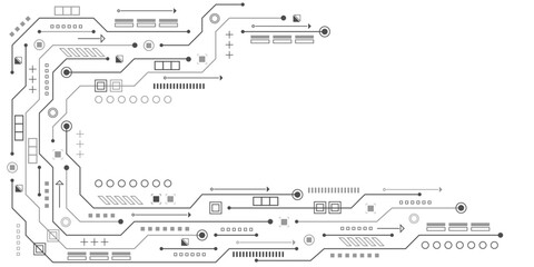 Technology background. Electronic board . Digital technology speed connect .Processor. Vector illustration