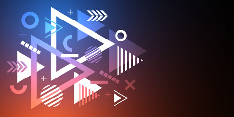 Abstract background of geometric shapes. Minimalistic Poster. Vector illustration .