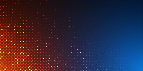 Abstract pixel background. Neon dots. Technological background. Vector illustration.